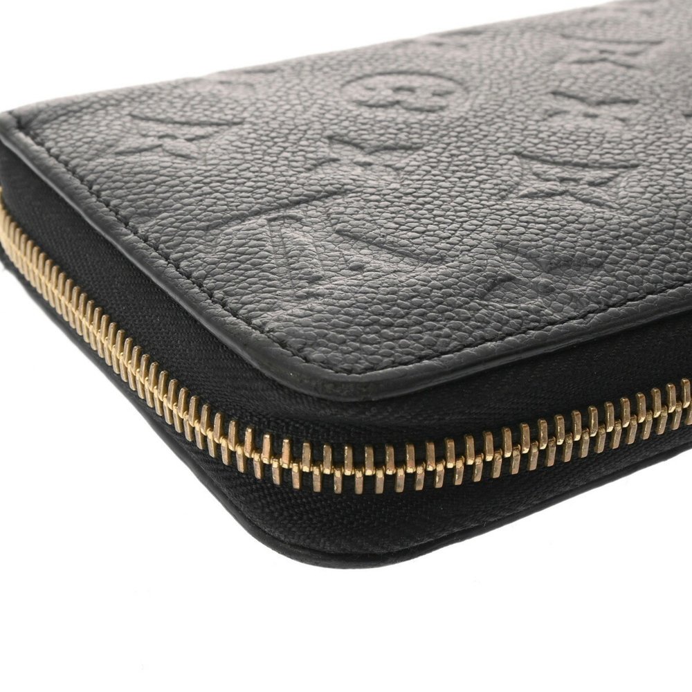 LOUIS VUITTON Monogram Empreinte Zippy Wallet Noir M61864 Women's Leather Long - Picture 8 of 13